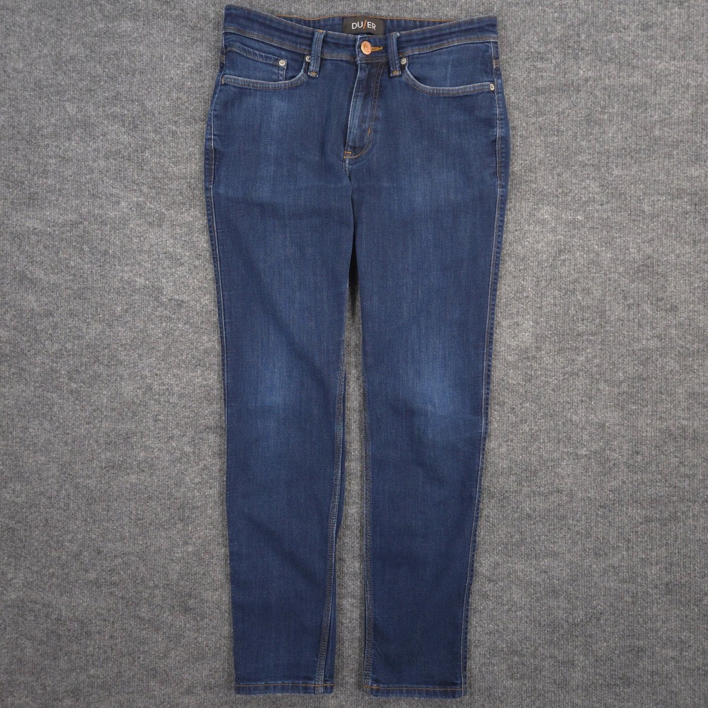 DU/ER Jeans Mens 32X30* Blue COOLMAX Performance Slim Stretch Medium Wash Denim